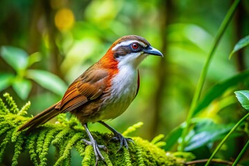 Streak-breasted Scimitar Babbler in Eaglenest Wildlife Sanctuary, Arunachal Pradesh, India - Drone View