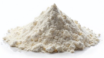 Premium Isolated Cutout: Fine White Flour Powder - Candid Photography Stock Photo