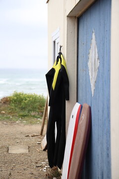 Surf equipment from a surf school