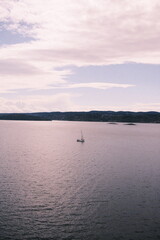 Fototapeta premium Boat on a big lake