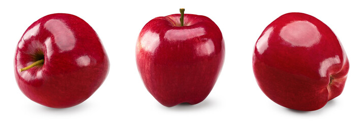 red apples isolated on white background. clipping path
