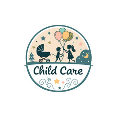Baby shop child care day care school and kids logo day care create distinctive mother care vector eps logo design