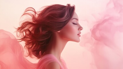 Naklejka premium A seamless pink gradient background featuring a harmonious flow of soft blush and warm rose tones, ideal for soft, feminine, or dreamy designs.