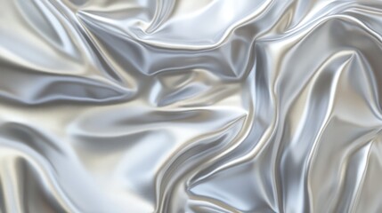 Obraz premium Elegant, high-quality 3D rendering of a light silver metallic surface with a smooth, seamless gradient fading into soft whites and greys. The texture is subtle and sophisticated