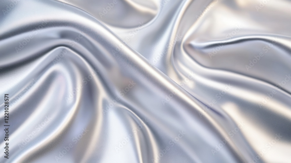 Poster soft silver metallic texture with a smooth gradient effect, creating a glossy and reflective surface