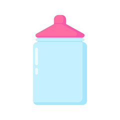 Pink Lid Baby Jar. Perfect for product packaging, storage visuals, or eco-friendly themes in design projects and creative content.