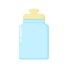 Yellow Lid Baby Jar. Perfect for product packaging, storage visuals, or eco-friendly themes in design projects and creative content.