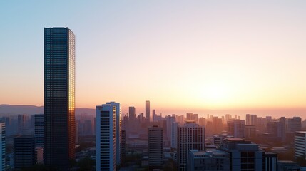Fototapeta premium City Sunrise Skyline