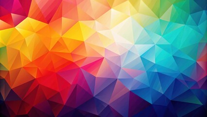 Fototapeta premium Vibrant Abstract Polygonal Mosaic Design Featuring a Spectrum of Bold Hues and Smooth Gradient Transitions, Ideal for Digital Backdrop or Decorative Purposes