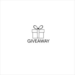 Silhouette of a gift box, symbolizing a giveaway or promotion, 