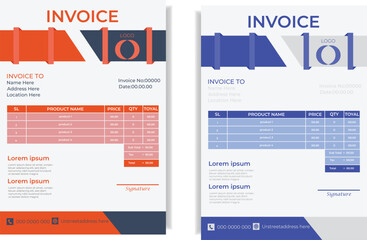 Invoice design for freelancers and services providers