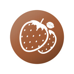 brown strawberry icon