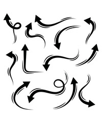 Set Of Arrow Silhouette