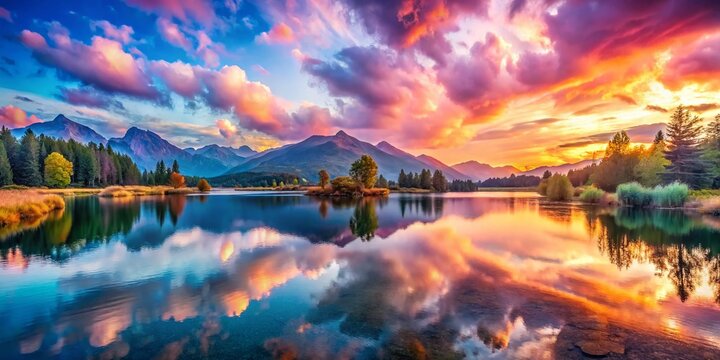 Surreal Dreamscape: Lake Amola, Nambrone Valley, Italy - Ethereal Waters
