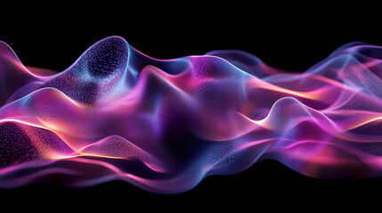 Abstract purple and pink light trails on dark background to evoke creativity