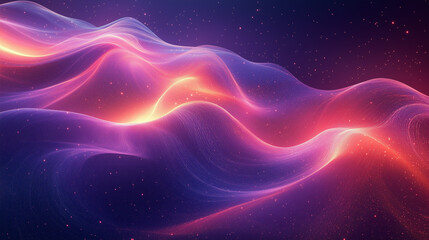 Obraz premium Abstract purple and pink light trails on dark background to evoke creativity