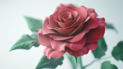 red rose on white background