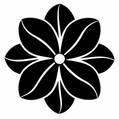 black and white flower