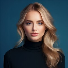 Naklejka premium Hübsche blonde junge Frau