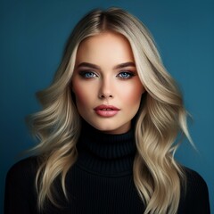 Fototapeta premium Hübsche blonde junge Frau