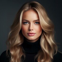 Naklejka premium Hübsche blonde junge Frau