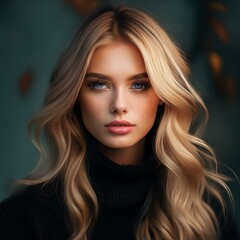 Naklejka premium Hübsche blonde junge Frau