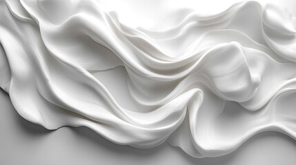 Fototapeta premium A textured wallpaper featuring elegant, flowing patterns in shades of white and cream.