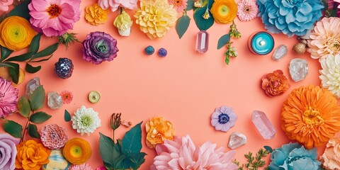 Vibrant Floral Arrangement: A Colorful Celebration of Nature's Beauty and Serenity