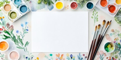 A Blank Canvas Awaits: Embrace Creativity with Vibrant Colors and Nature's Touch