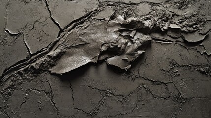 Textured Clay Surface with Cracks and Layers - Abstract Earthy Background