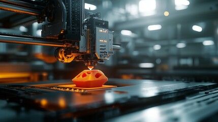 Vibrant Color Highlights in 3D Printing Process at Factory