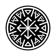 Rune symbol tattoo icon in filled style