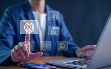 Business Strategies and Competitive Advantage, Banking and Finance,  The path to success. goal, strategy, success, target, aim, futuristic, marketing.