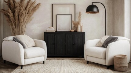 Modern Living Room Interior Design With Neutral Tones