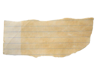 Pieces of notebook paper with white old torn or cut lines. Design elements isolated on transparent background.