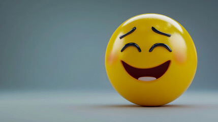 joyful stunning emojie on white background