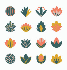 Plants vector icons symbol pack illustration creative concept