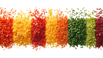 Selection of Colorful Bell Peppers on Display Isolated on Transparent or White Background, PNG