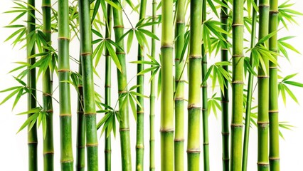 Fototapeta premium bamboo background with leaves
