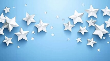 Obraz premium Magical Blue Background with Soft Glowing Stars