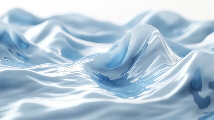 Obraz premium 3d image of mountain range with rippled water texture on white background