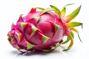 Vibrant Dragon Fruit on Isolated Background: Fresh Pitaya for Food, Health, and Design Projects