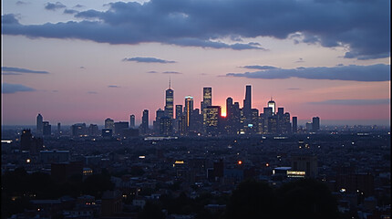 Stunning City Skyline at Twilight