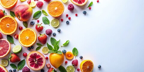 Vibrant Gradient Food Photography Background with White Space for Menu Design