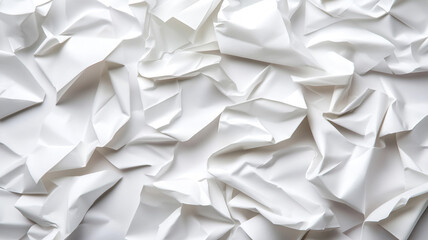 Obraz premium Abstract Crumpled White Paper Texture A Dynamic Background for Design Projects