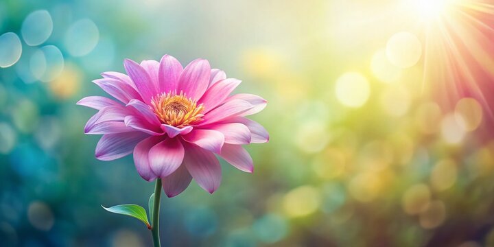 Vibrant Miang Flower Blossom in Left Frame with Copy Space - Stock Photo