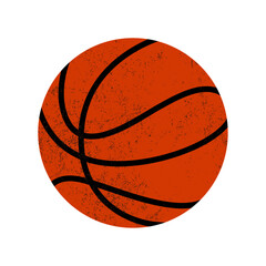 Fototapeta premium Basketball ball. Sport equipment. Vector illustration.