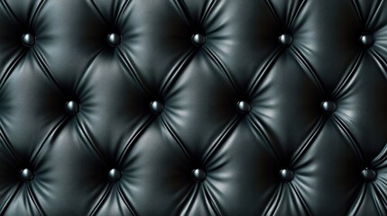 Fototapeta premium Luxury Leather Tufted Sofa, Home Decor and Comfortable Seating Option.