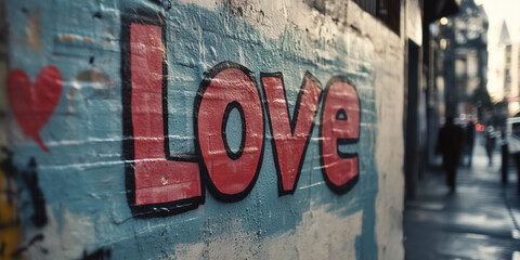 "Love" Graffiti on the Wall