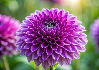 Obraz premium Vibrant Purple Flower Close-Up with Copy Space - Floral Photography